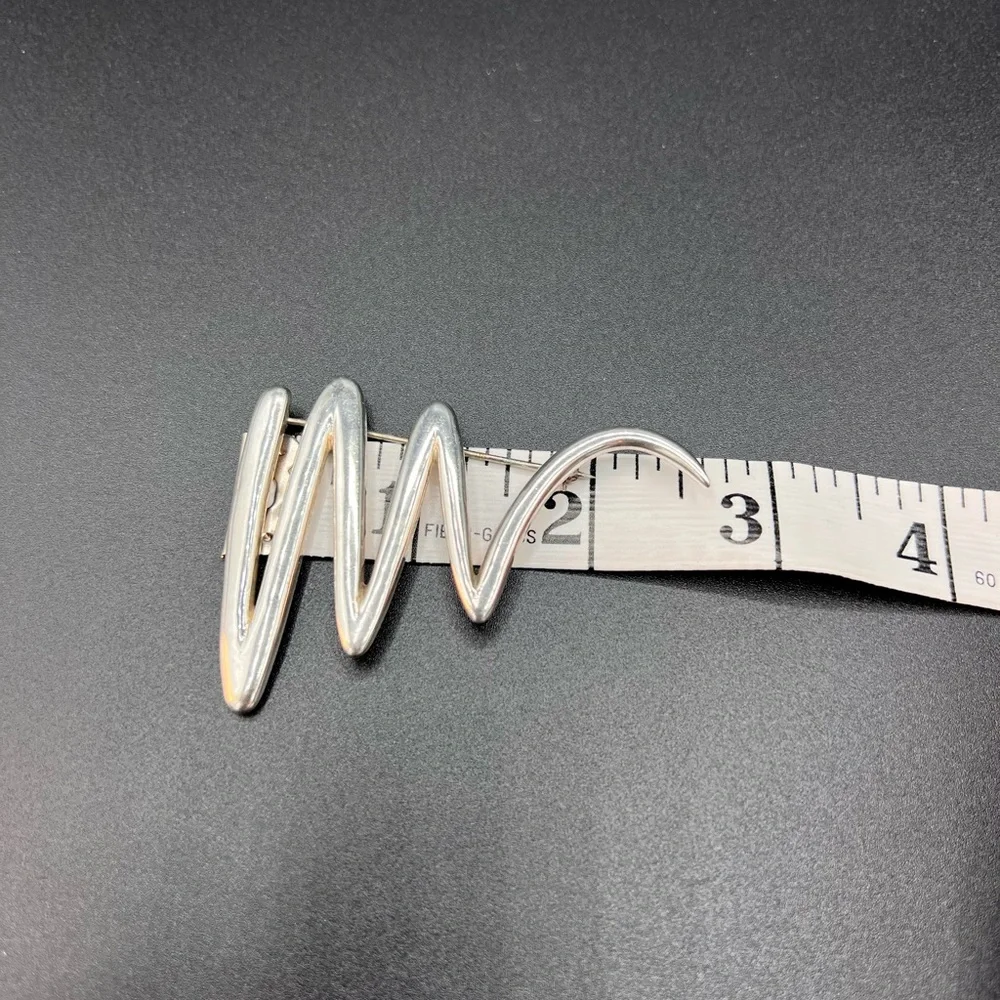 Tiffany & Co. Silver Zigzag Brooch - Picture 5 of 7